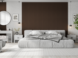 Mexen Lam-F Nano 01 akustische Wandpaneele 280 x 32,4 cm, 5 mm Filz, technisches Furnier, Eiche Mocca - S108-280-01-045
