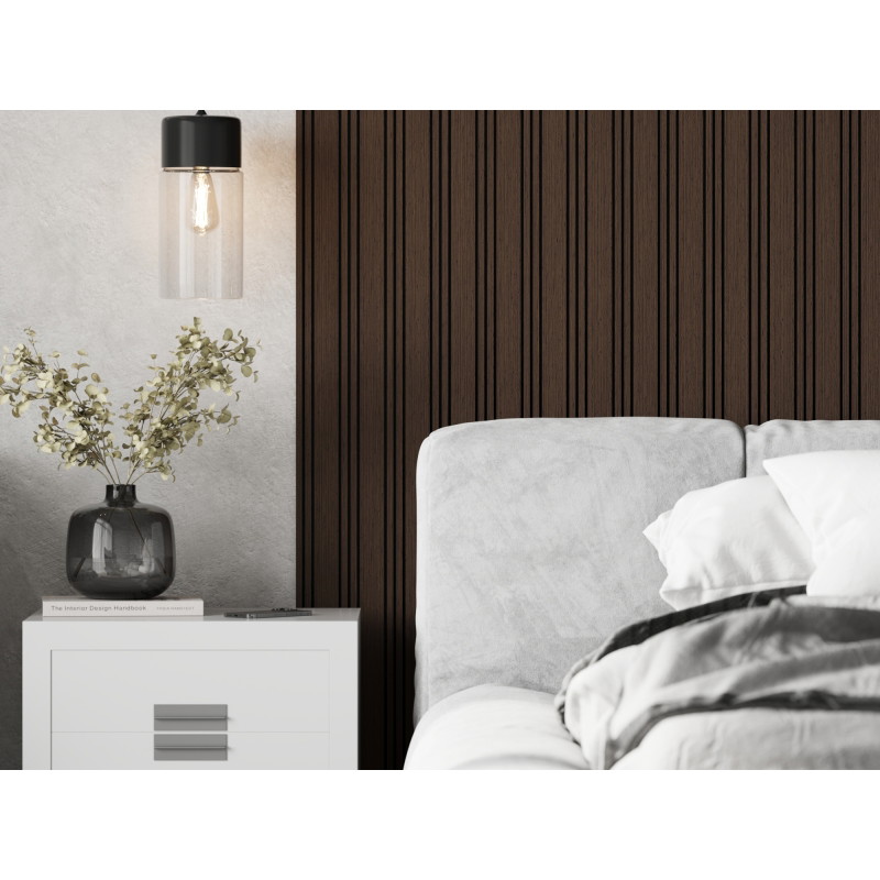 Mexen Lam-F Nano 01 akustische Wandpaneele 280 x 32,4 cm, 5 mm Filz, technisches Furnier, Eiche Mocca - S108-280-01-045