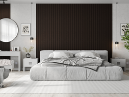 Mexen Lam-F Nano 01 Akustische Wandpaneele 280 x 32,4 cm, Filz 5 mm, technisches Furnier, Schwarze Eiche - S108-280-01-046