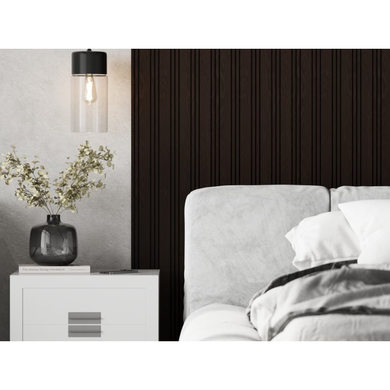 Mexen Lam-F Nano 01 Akustische Wandpaneele 280 x 32,4 cm, Filz 5 mm, technisches Furnier, Schwarze Eiche - S108-280-01-046