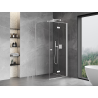 Mexen Mist-F cabina de ducha plegable derecha 75 x 75 cm, transparente, blanca - 8A6T-075-075-20-00-P
