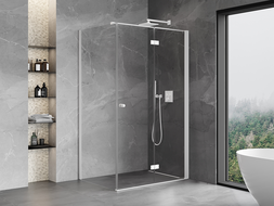Mexen Mist-F faltbare Duschkabine rechts 75 x 110 cm, transparent, weiß - 8A6T-075-110-20-00-P