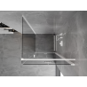 Mexen Mist-F salokāma dušas kabīne, labā 110 x 110 cm, caurspīdīga, balta - 8A6T-110-110-20-00-P