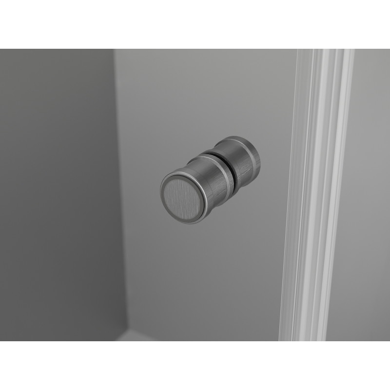 Mexen Mist-F inklapbare douchecabine links 120 x 95 cm, transparant, geborsteld geweergrijs - 8A6T-120-095-66-00-L