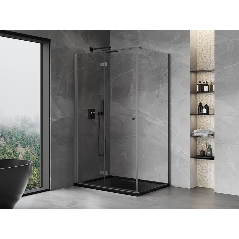 Mexen Mist-F πτυσσόμενη αριστερή καμπίνα ντους 90 x 100 cm, διαφανής,