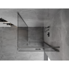 Mexen Mist-F cabina de ducha plegable derecha 70 x 70 cm, transparente, gris pistola cepillado - 8A6T-070-070-66-00-P