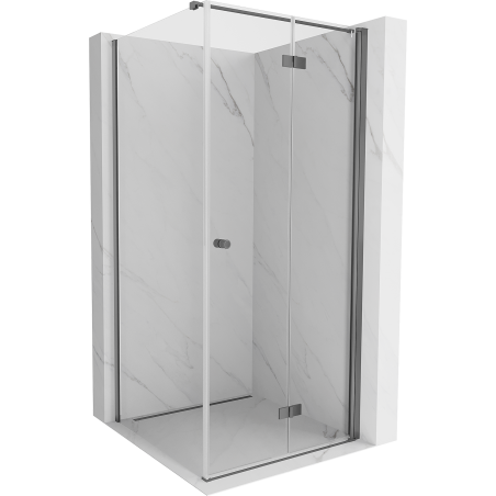Mexen Mist-F kabina prysznicowa składana prawa 90 x 90 cm, transparent, gun metal - 8A6T-090-090-95-00-P