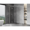 Mexen Mist-F cabine de douche pliante gauche 80 x 80 cm, transparent, nickel brossé - 8A6T-080-080-97-00-L