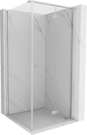 Mexen Mist-F fällbar duschkabin höger 70 x 70 cm, transparent, borstad nickel - 8A6T-070-070-97-00-P