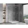 Mexen Mist-F cabina doccia pieghevole destra 105 x 70 cm, trasparente, nichel spazzolato - 8A6T-105-070-97-00-P