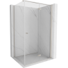 Mexen Mist-F cabina doccia pieghevole destra 80 x 85 cm, trasparente, nichel spazzolato - 8A6T-080-085-97-00-P