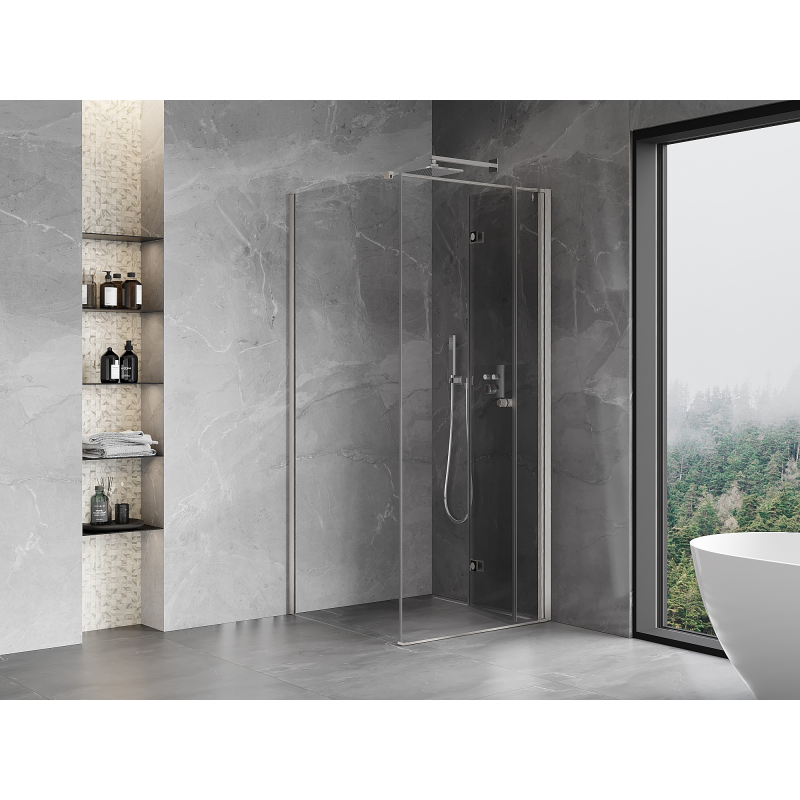 Mexen Mist-F Αναδιπλούμενη δεξιά καμπίνα ντους 110 x 110 cm, διαφανές,