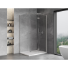 Mexen Mist-F cabina de ducha plegable derecha 105 x 120 cm, transparente, níquel cepillado - 8A6T-105-120-97-00-P