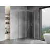 Mexen Mist-F πτυσσόμενη καμπίνα ντους δεξιά 120 x 120 cm, διαφανές, βουρτσισμένο
