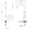 Mexen Carlos granieten spoelbak 1,5-komor met keukenmengkraan Telma, zwart/zilver metallic - 6518-73-670200-70-B