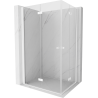 Mexen Mist-F Duo kokkupandav dušikabiin vasak 115 x 85 cm, läbipaistev, valge - 8A6-115L-085P-20-00