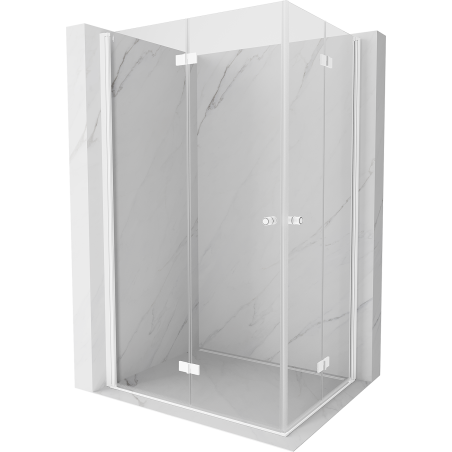 Mexen Mist-F Duo cabina doccia pieghevole sinistra 95 x 90 cm, trasparente, bianca - 8A6-095L-090P-20-00