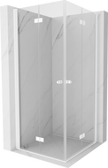 Mexen Mist-F Duo folding shower cabin 115 x 115 cm, transparent, white - 8A6-115L-115P-20-00
