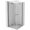 Mexen Mist-F Duo klappbare Duschkabine 75 x 75 cm, transparent, gun gray gebürstet - 8A6-075L-075P-66-00