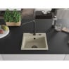 Mexen Milo 1-bowl granite sink with Duero kitchen tap, beige - 6505-69-671600-70