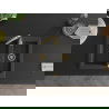 Mexen Carlos granite sink 1.5-bowl with Telma kitchen tap, speckled black - 6518-76-670200-50