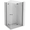 Mexen Mist-F Duo cabine de douche pliante droite 80 x 110 cm, transparent, gris canon brossé - 8A6-080L-110P-66-00