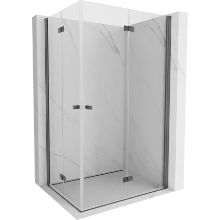 Mexen Mist-F Duo cabine de duche dobrável direita 70 x 120 cm, transparente, cinza escovado - 8A6-070L-120P-66-00