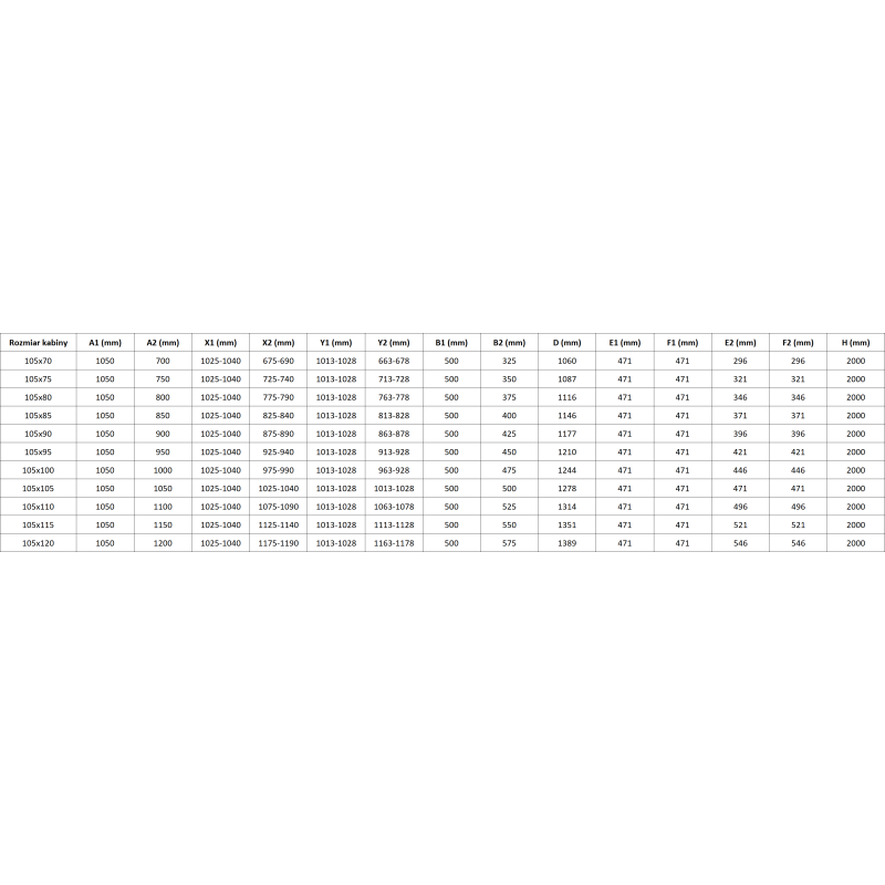 Mexen Mist-F Διπλή καμπίνα ντους πτυσσόμενη δεξιά 105 x 120 cm, διάφανη,