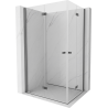 Mexen Mist-F Duo inklapbare douchecabine links 75 x 70 cm, transparant, gun metal - 8A6-075L-070P-95-00