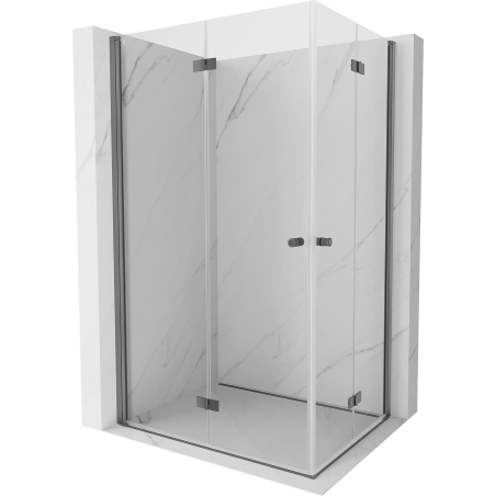 Mexen Mist-F Duo kabina prysznicowa składana lewa 95 x 80 cm, transparent, gun metal - 8A6-095L-080P-95-00