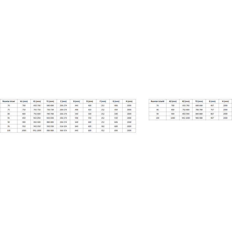 Mexen Lunar L cabina doccia battente destra 70 x 80 cm, trasparente, grigio canna di fucile spazzolato - 834L-070-080-66-00-P
