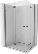 Mexen Mist-F Duo saliekama dušas kabīne kreisā, 100 x 90 cm, caurspīdīga, ieroču metāls - 8A6-100L-090P-95-00