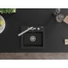 Mexen Milo 1-bowl granite sink with Duero kitchen tap, black - 6505-77-671600-00