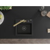 Mexen Milo fregadero de granito de 1 cubeta con grifo de cocina Duero, negro - 6505-77-671600-50-B