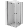 Mexen Mist-F Duo vikbar duschkabin 100 x 100 cm, transparent, gun metal - 8A6-100L-100P-95-00
