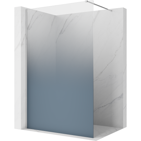 Mexen Kioto ścianka prysznicowa Walk-in 110 x 200 cm, ombre niebieska 8 mm, chrom - 800-110-101-01-46