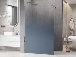 Mexen Kioto ścianka prysznicowa Walk-in 70 x 200 cm, ombre niebieska 8 mm, chrom - 800-070-101-01-46