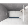 Mexen Kioto ścianka prysznicowa Walk-in 150 x 200 cm, ombre niebieska 8 mm, biała - 800-150-101-20-46