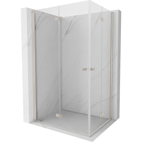 Mexen Mist-F Duo cabine de duche dobrável esquerda 85 x 70 cm, transparente, níquel escovado - 8A6-085L-070P-97-00