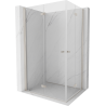 Mexen Mist-F Duo cabine de douche pliante gauche 85 x 70 cm, transparent, nickel brossé - 8A6-085L-070P-97-00