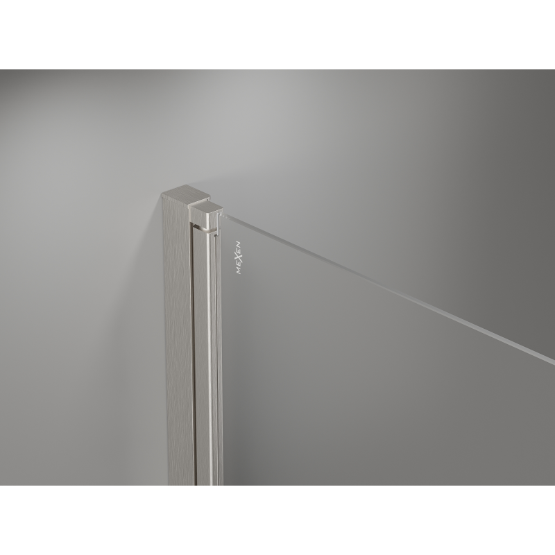 Mexen Mist-F Duo cabine de douche pliante droite 90 x 100 cm, transparent, nickel brossé - 8A6-090L-100P-97-00