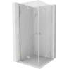 Mexen Mist-F Folding Shower Cabin Duo 115 x 115 cm, Transparent, Brushed Nickel - 8A6-115L-115P-97-00