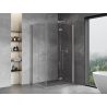 Mexen Mist-F Duo duschkabin vikbar höger 85 x 120 cm, transparent, borstad nickel - 8A6-085L-120P-97-00