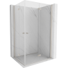 Mexen Mist-F Duo cabina de ducha plegable derecha 85 x 120 cm, transparente, níquel cepillado - 8A6-085L-120P-97-00