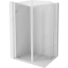 Mexen Mist asymmetrisk pentagonal duschkabin med svängbara dörrar 90 x 80 cm, transparent, vit - 8A8-090-080-20-00