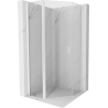 Mexen Mist cabina doccia pentagonale a battente 100 x 100 cm, trasparente, bianca - 8A8-100-100-20-00