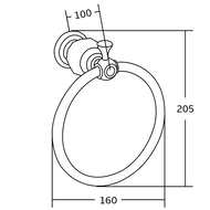 Mexen Estela porte-serviettes, or rose - 7011532-60