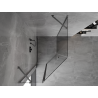 Mexen Mist asymmetrische fünfeckige Duschkabine schwenkbar 90 x 100 cm transparent gun gray gebürstet - 8A8-090-100-66-00