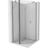 Mexen Mist cabine de douche pentagonale pivotante 90 x 90 cm, transparent, gun metal - 8A8-090-090-95-00
