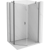 Mexen Mist asymmetric pentagonal shower enclosure 90 x 100 cm, transparent, gun metal - 8A8-090-100-95-00